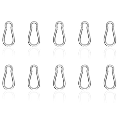Carabiner, Heavy Duty Galvanized Steel Spring Snap Hook Carabiner Clips by High-PQ