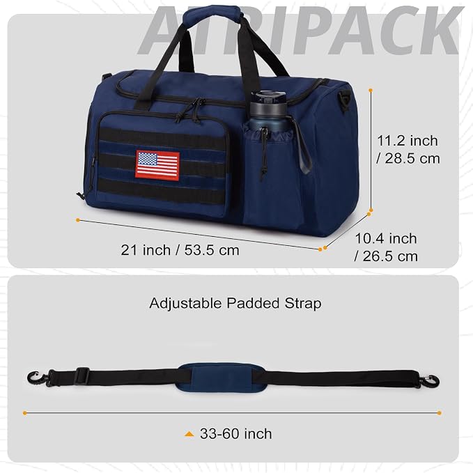 Tactical Gym Bag for Men, 40L Large Capacity Duffle Bags - Image 4