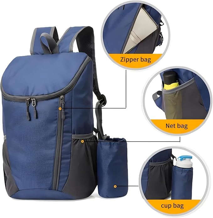 Portable Foldable Backpack Folding Mountaineering Bag, Ultralight Outdoor - Image 5