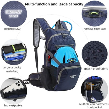 Hiking Daypack Waterproof Biking Backpack 15L Lightweight Durable Backpack - Image 5