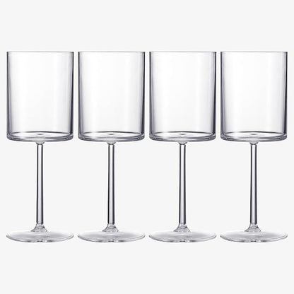 Unbreakable Stemmed Square Tritan Acrylic Wine Glasses European Style | Set of - Image 9