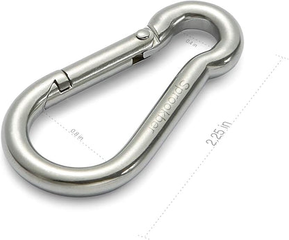 sprookber Stainless Steel Carabiner Spring Snap Hook - Image 2
