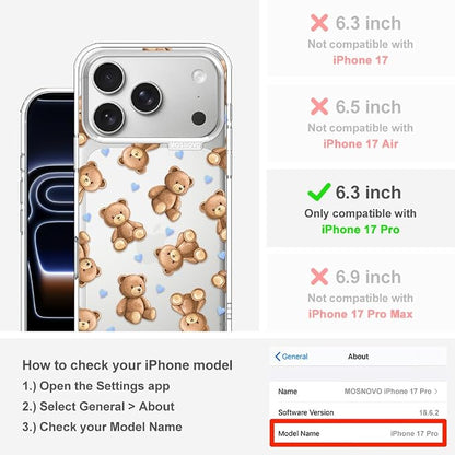 MOSNOVO for iPhone 17 Pro Case, Shockproof Military-Grade Protection 6.6ft Drop - Image 2