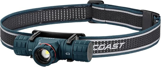 Coast XPH30R 1500 Lumen USB-C Rechargeable Dual Power Headlamp by Coast