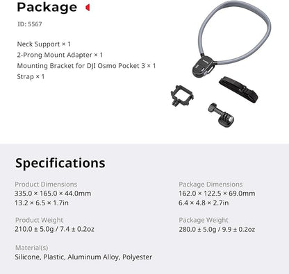 SMALLRIG Magnetic Neck Mount for DJI Pocket 4/3/OSMO 360/Nano/Action 6/5 Pro/4 - Image 8