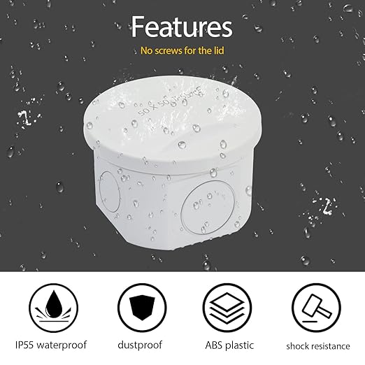 LeMotech Junction Box, Electrical Box IP65 Water Resistant Dustproof ABS - Image 5
