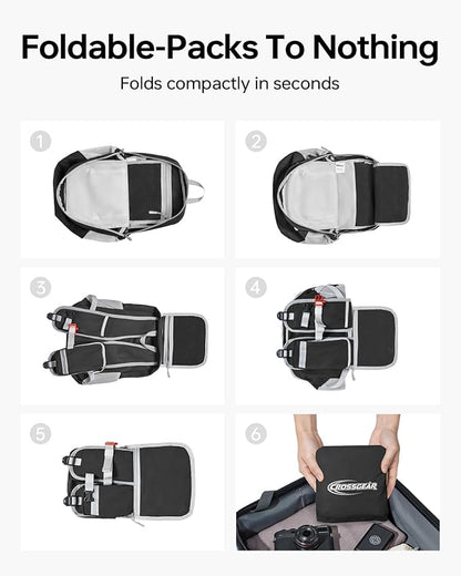 CROSSGEAR 24L Hiking Backpack, Lightweight Foldable Packable Daypack - Image 7