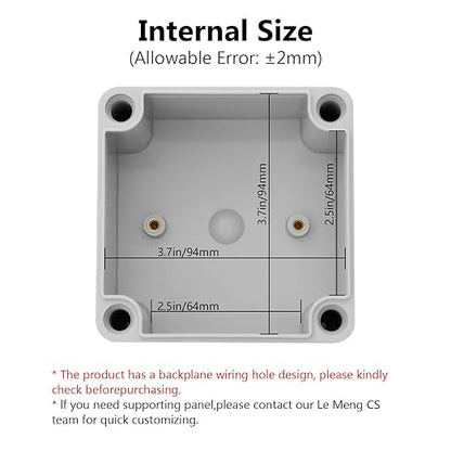 LeMotech IP67 Waterproof Junction Box ABS Plastic Project Box Dustproof - Image 3