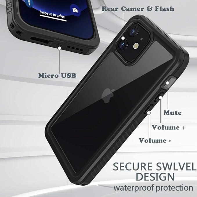 Diverbox for iPhone 12 Waterproof Case, Waterproof Shockproof Dustproof IP68 - Image 4