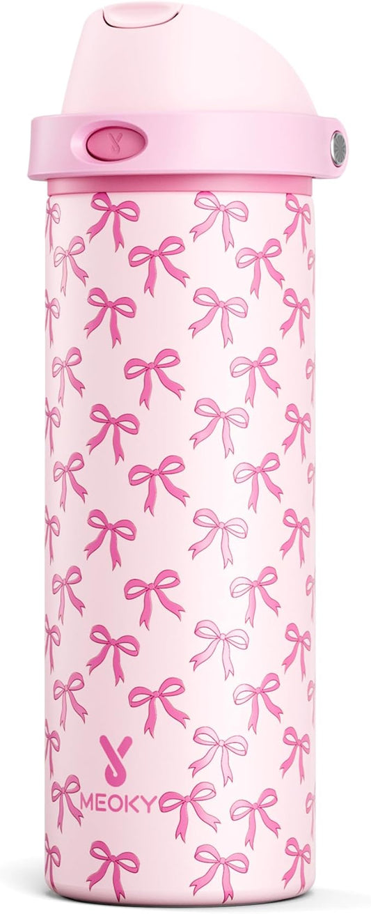 24 oz Insulated Water Bottle for Women: Meoky Stainless Steel Metal Water Bottle by MEOKY
