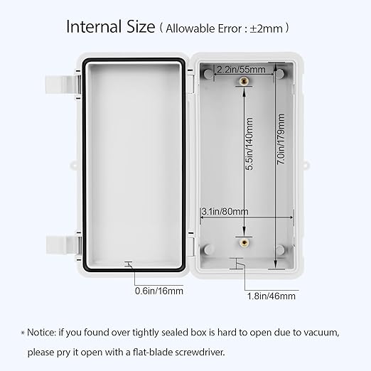 Junction Box ABS Plastic IP65 Waterproof Dustproof Universal Electrical - Image 4