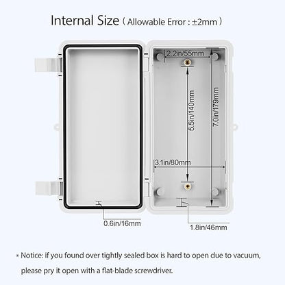 Junction Box ABS Plastic IP65 Waterproof Dustproof Universal Electrical - Image 4