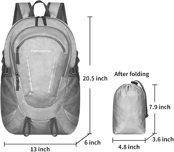 30L Large capacity Lightweight Packable Foldable Backpack，women and men Hiking - Image 2
