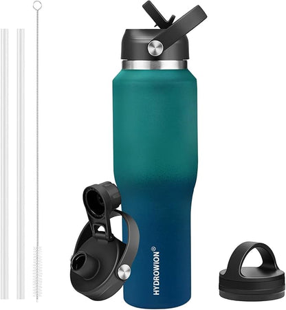 HYDROWION Water Bottle Stainless Steel, Vacuum Insulated Leak Proof Tumbler 32oz by HYDROWION
