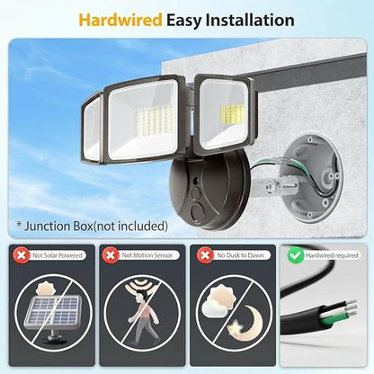 Onforu 75W Flood Lights Outdoor, 7000LM Brightness Security Lights Switch - Image 2