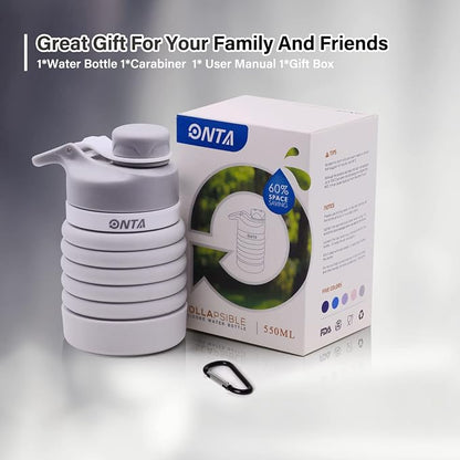 ONTA Collapsible BPA Free Silicone Water Bottle, 20oz - Image 8