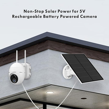 Solar Panel for Security Camera, 5W USB Solar Panel Compatible - Image 4