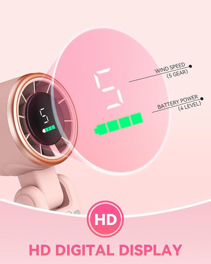 PlayHot Portable Handheld Turbo Fan, 5-Speed Personal Fans, 5000mAh - Image 7