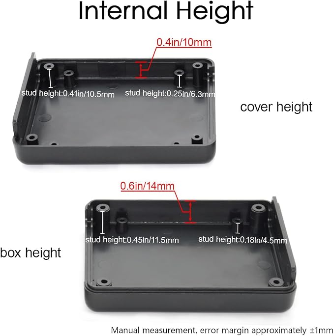 LeMotech 5 Pieces ABS Plastic Electrical Project Case Power Junction Box - Image 4