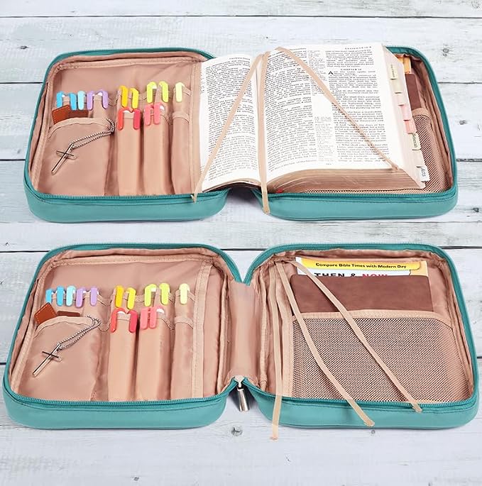 FINDCOZY Bible Cover for Women, Durable Carrying Book Case Church Bag for - Image 3