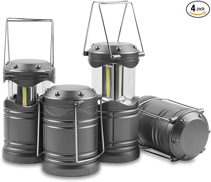 Lichamp LED Camping Lantern, 4 Pack Battery Powered Flashlight by Lichamp