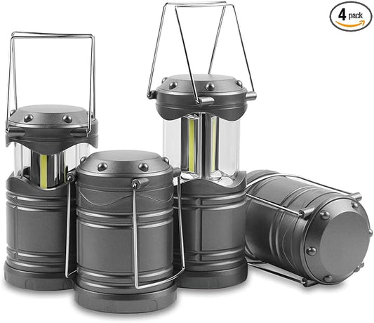 Lichamp LED Camping Lantern, 4 Pack Battery Powered Flashlight by Lichamp
