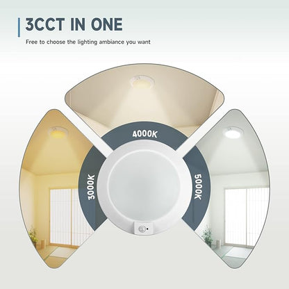 ECOELER PIR Motion Sensor Ceiling Light, 3CCT Selectable Occupancy Light - Image 2