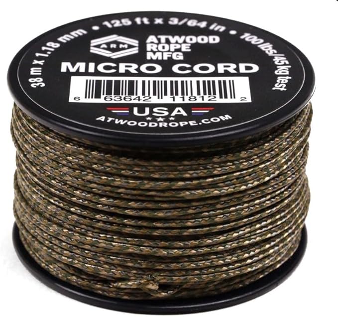 Atwood Rope MFG Micro Utility Cord 1.18mm X 125ft Reusable Spool | Tactical by AtwoodRopeMFG