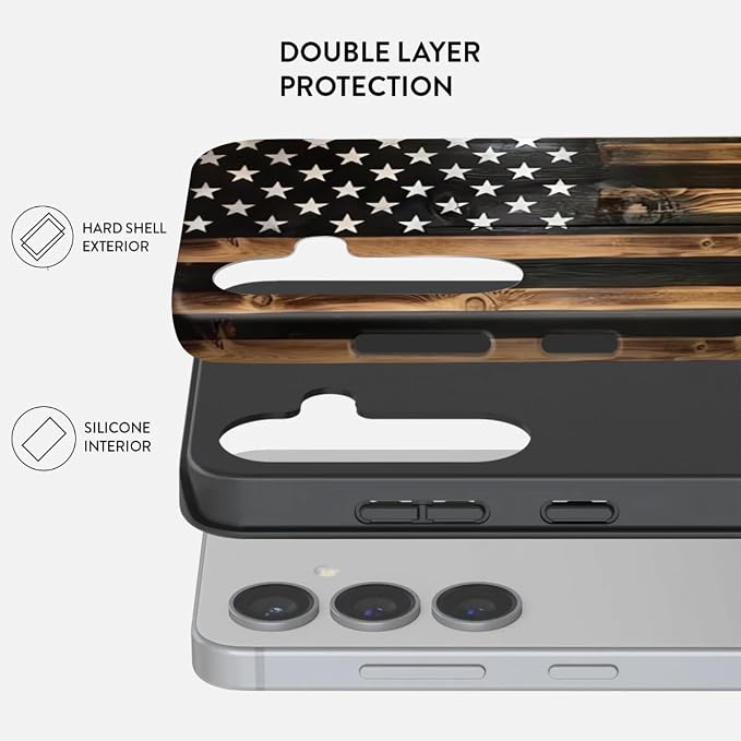 Compatible for Samsung Galaxy S25 5G Case, Dual Layer Heavy Duty 2 in 1 - Image 2