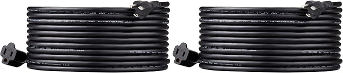 Amazon Basics Indoor Extension Cord, 3 Prong Outlet Extender Power Cord by AmazonBasics