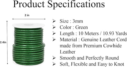 GENIQUE Real/Genuine Round Leather String Cord - Image 3