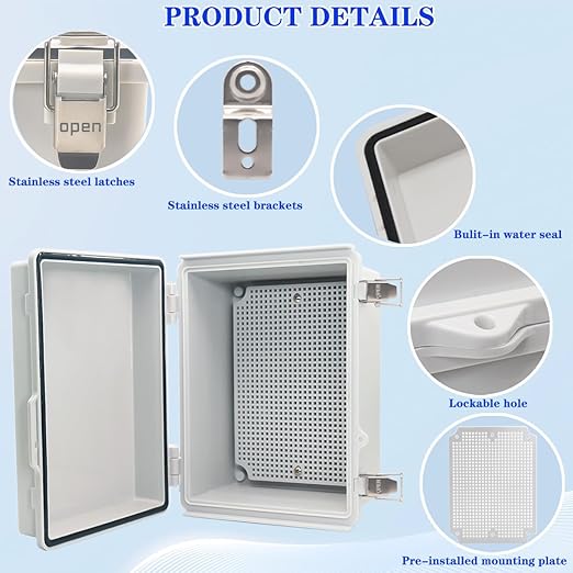 Outdoor Waterproof Electrical Box Junction Box Weatherproof IP67 ABS Plastic - Image 3