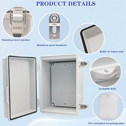 Outdoor Waterproof Electrical Box Junction Box Weatherproof IP67 ABS Plastic - Image 3
