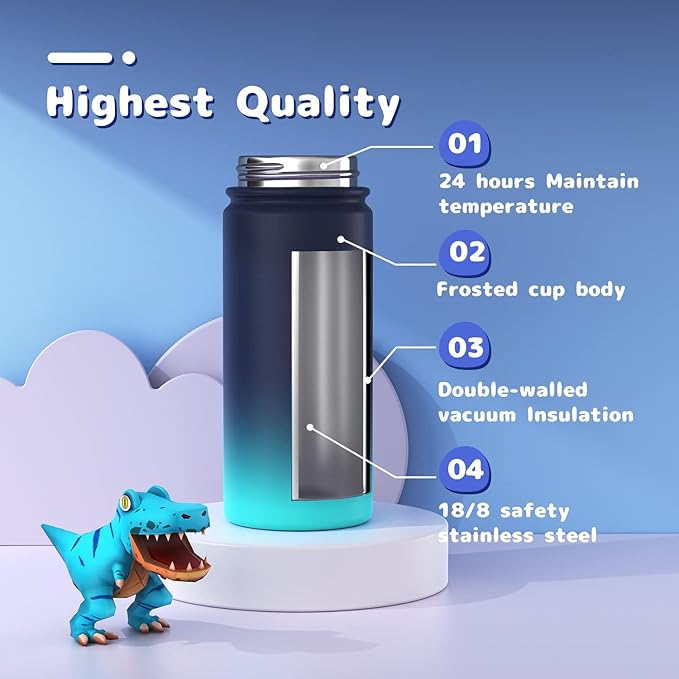 Kids Water Bottle, Stainless Steel Vacuum Insulated cup, Kids Water Bottle - Image 4