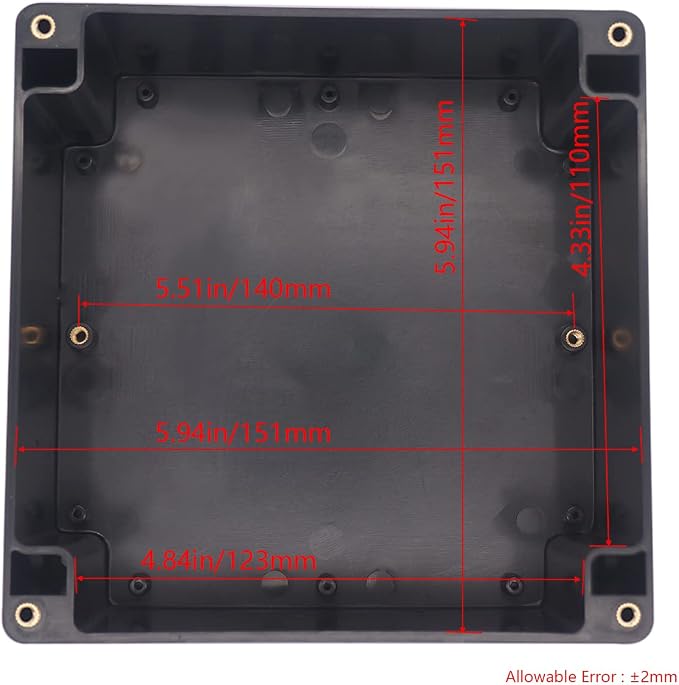 Project Box IP65 Waterproof Junction Box ABS Plastic Black Electrical Boxes DIY - Image 3