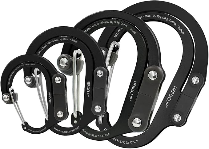 GEAR AID HEROCLIP 360° Swivel Carabiner Gear Clip and Hook by GEARAID