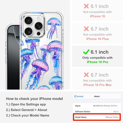 MOSNOVO for iPhone 16 Pro Case, Shockproof Military-Grade Protection 6.6ft Drop - Image 2