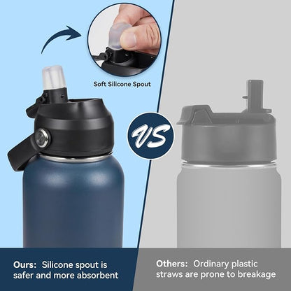 Fijinhom 32oz Insulated Stainless Steel Water Bottle, Wide Mouth Double Wall - Image 4