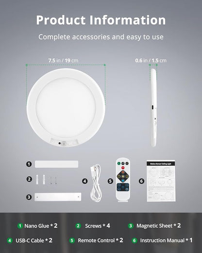 Bojim Rechargeable Ceiling Lights - Image 8