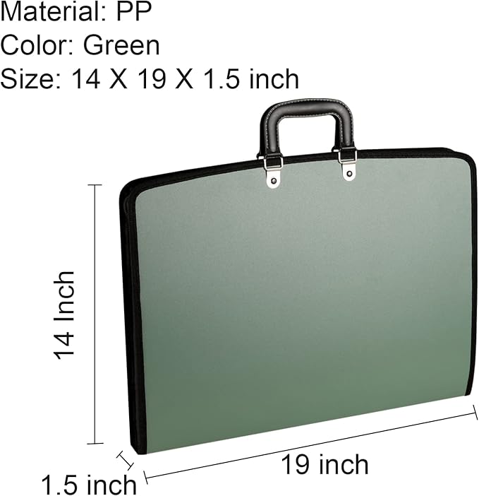 Acocony 11x17 Portfolio with Zipper Closure PP Material Oxford Cloth Edge - Image 2