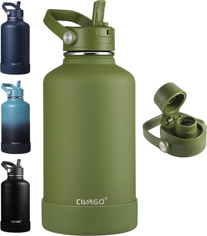 CIVAGO 64 oz Insulated Stainless Steel Water Bottle by CIVAGO