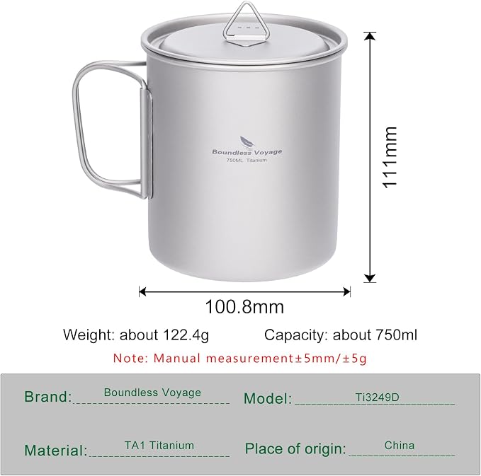 Boundless Voyage Titanium Camping Mug - Image 3