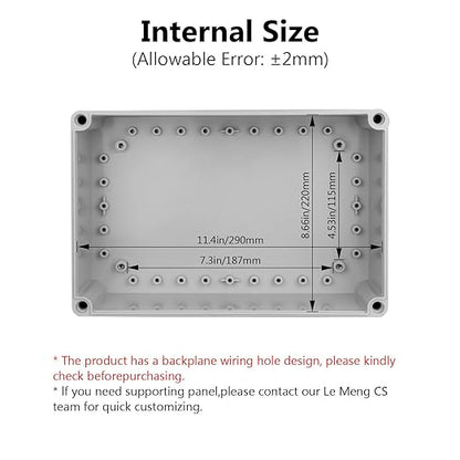 LeMotech Junction Box IP67 Waterproof Dustproof Electrical Box Project Box DIY - Image 3