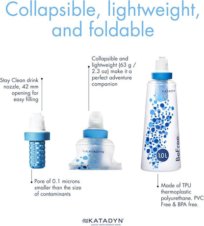 Katadyn BeFree 1.0L Ultralight Collapsible Water Filter Bottle - Image 3