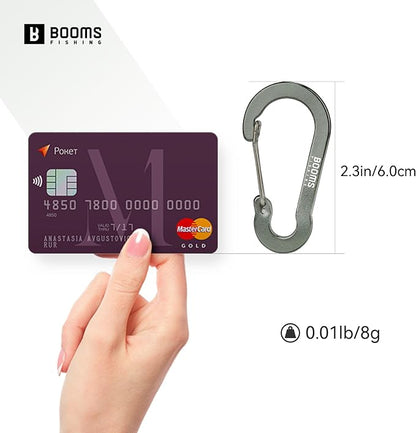 Booms Fishing CC5 Multi-Use Carabiner Clips, 10 Pack 2.3"/ 3.1" Caribeener Clips - Image 6