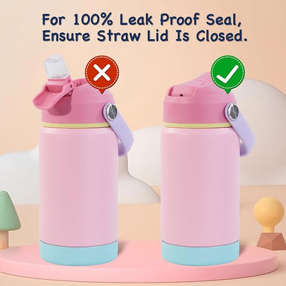 Kerilyn 12oz Kids Water Bottle 2 Pack, Stainless Steel Insulated Water Bottle - Image 6