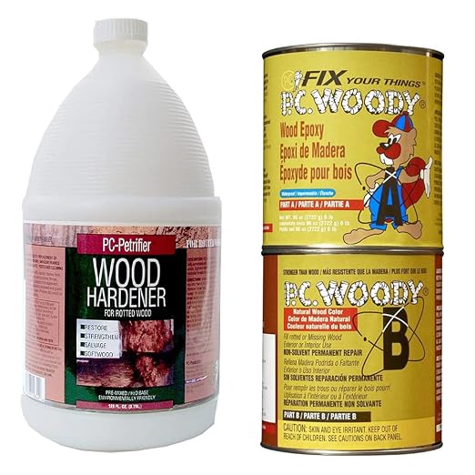 PC-Products Wood Repair Epoxy Paste and Wood Hardener Kit, PC-Woody 96 oz and by ProtectiveCoatingCo