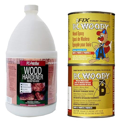PC-Products Wood Repair Epoxy Paste and Wood Hardener Kit, PC-Woody 96 oz and by ProtectiveCoatingCo