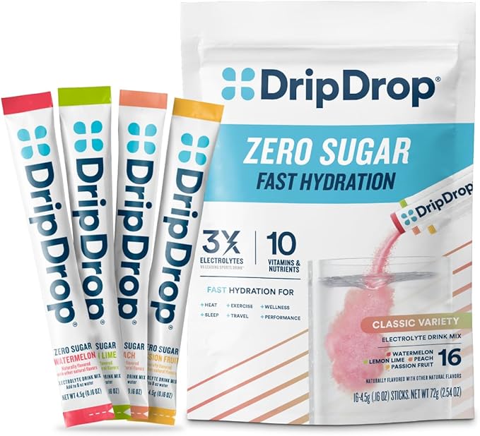 DripDrop Sugar Free Hydration Packets by DripDrop