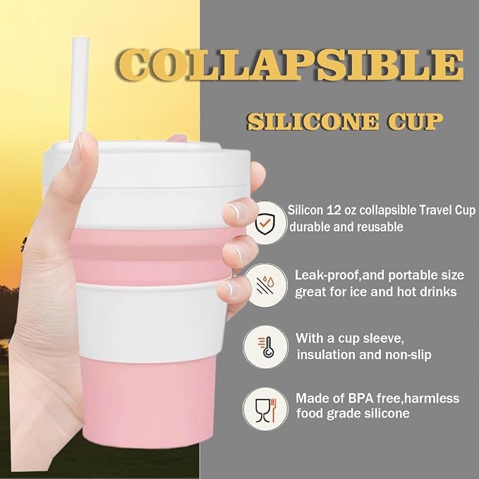 12 OZ Collapsible Travel Cup - Image 5